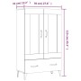 Aparador alto de madera contrachapada gris Sonoma 70x31x115 cm de , Aparadores - Ref: Foro24-817487, Precio: 127,96 €, Descue...