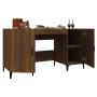 Escritorio de madera contrachapada roble marrón 140x50x75 cm de , Escritorios - Ref: Foro24-817554, Precio: 121,65 €