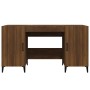 Escritorio de madera contrachapada roble marrón 140x50x75 cm von , Schreibtische - Ref: Foro24-817554, Preis: 121,65 €, Rabat...