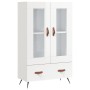 Aparador alto madera de ingeniería blanco brillo 69,5x31x115 cm by , Sideboards - Ref: Foro24-828270, Price: 100,88 €, Discou...