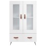 Aparador alto madera de ingeniería blanco brillo 69,5x31x115 cm by , Sideboards - Ref: Foro24-828270, Price: 100,88 €, Discou...