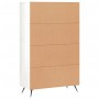 Aparador alto madera de ingeniería blanco brillo 69,5x31x115 cm by , Sideboards - Ref: Foro24-828270, Price: 100,88 €, Discou...
