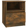 Mesita de noche madera de ingeniería roble ahumado 40x40x50 cm by , Nightstands - Ref: Foro24-815816, Price: 40,95 €, Discoun...