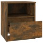 Mesita de noche madera de ingeniería roble ahumado 40x40x50 cm by , Nightstands - Ref: Foro24-815816, Price: 40,95 €, Discoun...