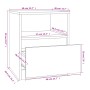 Mesita de noche madera de ingeniería roble ahumado 40x40x50 cm by , Nightstands - Ref: Foro24-815816, Price: 40,95 €, Discoun...
