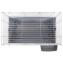 Jaula de animales pequeños polipropileno metal gris 100x53x46cm von , Käfige und Lebensräume für Kleintiere - Ref: Foro24-172...