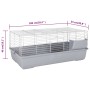 Jaula de animales pequeños polipropileno metal gris 100x53x46cm von , Käfige und Lebensräume für Kleintiere - Ref: Foro24-172...
