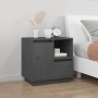 Mesitas de noche 2 uds madera maciza pino gris 50x34x50 cm by , Nightstands - Ref: Foro24-814484, Price: 90,23 €, Discount: %