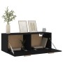 Armario de pared madera contrachapada negro 100x36,5x35 cm von , Schließfächer und Lagerschränke - Ref: Foro24-812943, Preis:...