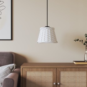 Pantalla para lámpara de techo mimbre blanco Ø15x12 cm by , Lampshades - Ref: Foro24-364364, Price: 12,44 €, Discount: %