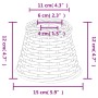 Pantalla para lámpara de techo mimbre blanco Ø15x12 cm by , Lampshades - Ref: Foro24-364364, Price: 12,44 €, Discount: %