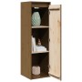 Armario de pared madera maciza de pino marrón miel 30x30x100 cm