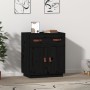 Aparador de madera maciza de pino negro 65,5x40x75 cm von , Sideboards - Ref: Foro24-820131, Preis: 81,70 €, Rabatt: %