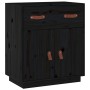 Aparador de madera maciza de pino negro 65,5x40x75 cm von , Sideboards - Ref: Foro24-820131, Preis: 81,70 €, Rabatt: %