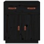 Aparador de madera maciza de pino negro 65,5x40x75 cm von , Sideboards - Ref: Foro24-820131, Preis: 81,70 €, Rabatt: %