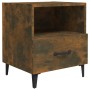 Mesita de noche madera contrachapada color roble ahumado by , Nightstands - Ref: Foro24-817303, Price: 40,56 €, Discount: %