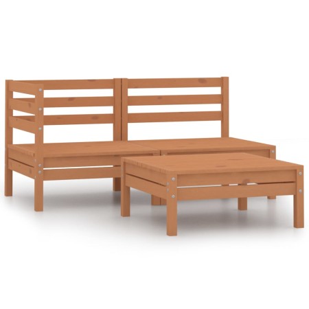 Set de muebles de jardín 3 pzas madera maciza pino marrón miel von , Gartensets - Ref: Foro24-806600, Preis: 164,91 €, Rabatt: %