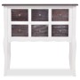 Mueble consola con 6 cajones madera marrón y blanco von , Sideboards - Ref: Foro24-240402, Preis: 197,29 €, Rabatt: %