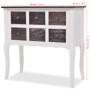 Mueble consola con 6 cajones madera marrón y blanco von , Sideboards - Ref: Foro24-240402, Preis: 197,29 €, Rabatt: %