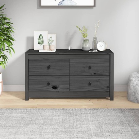 Armario auxiliar de madera maciza de pino gris 100x40x54 cm de , Aparadores - Ref: Foro24-821776, Precio: 141,36 €