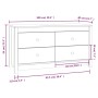 Armario auxiliar de madera maciza de pino gris 100x40x54 cm de , Aparadores - Ref: Foro24-821776, Precio: 141,36 €