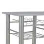 Mesa y taburetes de cocina con estantes de madera y acero gris von , Möbelsets für Küchen und Esszimmer - Ref: Foro24-284401,...