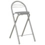 Mesa y taburetes de cocina con estantes de madera y acero gris von , Möbelsets für Küchen und Esszimmer - Ref: Foro24-284401,...