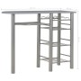 Mesa y taburetes de cocina con estantes de madera y acero gris von , Möbelsets für Küchen und Esszimmer - Ref: Foro24-284401,...