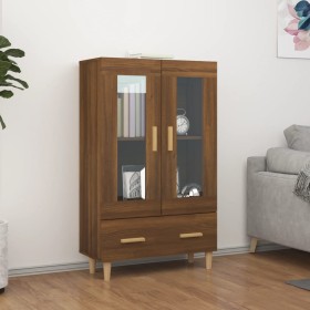 Aparador alto de madera contrachapada marrón roble 70x31x115 cm by , Sideboards - Ref: Foro24-817479, Price: 95,67 €, Discoun...