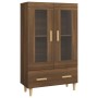 Aparador alto de madera contrachapada marrón roble 70x31x115 cm by , Sideboards - Ref: Foro24-817479, Price: 95,67 €, Discoun...
