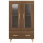 Aparador alto de madera contrachapada marrón roble 70x31x115 cm by , Sideboards - Ref: Foro24-817479, Price: 95,67 €, Discoun...