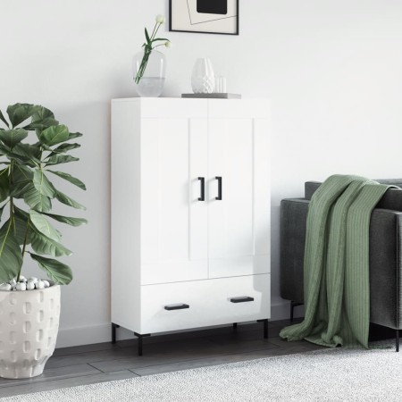 Aparador alto madera de ingeniería blanco brillo 69,5x31x115 cm von , Sideboards - Ref: Foro24-830326, Preis: 101,66 €, Rabat...