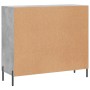 Aparador de madera de ingeniería gris hormigón 90x34x80 cm by , Sideboards - Ref: Foro24-828120, Price: 86,29 €, Discount: %