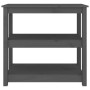 Mesa consola de madera maciza de pino gris 80x40x74 cm by , Side tables - Ref: Foro24-821671, Price: 96,84 €, Discount: %