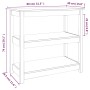 Mesa consola de madera maciza de pino gris 80x40x74 cm by , Side tables - Ref: Foro24-821671, Price: 96,84 €, Discount: %