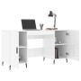 Escritorio madera contrachapada blanco brillante 140x50x75 cm de , Escritorios - Ref: Foro24-829566, Precio: 131,74 €, Descue...