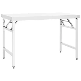 Folding stainless steel kitchen work table 120x60x80 cm by vidaXL, Restoration - Ref: Foro24-326158, Price: 167,48 €, Discoun...