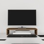 Soporte de monitor madera maciza pino marrón miel 50x27x10 cm by , Computer bases and risers - Ref: Foro24-813947, Price: 26,...