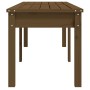 Zweierbank Massivholz Kiefer braun 159,5x44x45 cm von vidaXL, Gartenbänke - Ref: Foro24-824014, Preis: 61,53 €, Rabatt: %