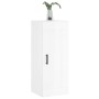 Armario de pared madera ingeniería blanco brillo 34,5x34x90 cm de , Aparadores - Ref: Foro24-830510, Precio: 54,30 €