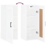 Armario de pared madera ingeniería blanco brillo 34,5x34x90 cm by , Sideboards - Ref: Foro24-830510, Price: 54,30 €, Discount: %