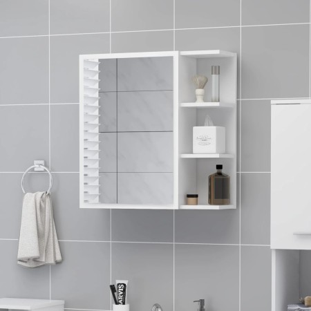 Armario con espejo de baño madera contrachapada 62,5x20,5x64 cm de vidaXL, Tocadores de baño - Ref: Foro24-803308, Precio: 64...