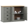 Aparador con cajones VIGO madera maciza pino gris 113x40x75 cm de , Aparadores - Ref: Foro24-353189, Precio: 215,84 €, Descue...