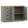 Aparador con cajones VIGO madera maciza pino gris 113x40x75 cm de , Aparadores - Ref: Foro24-353189, Precio: 215,84 €, Descue...