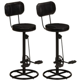 Taburetes de cocina 2 uds piel de cabra auténtica negro von , Küchenhocker - Ref: Foro24-338216, Preis: 229,63 €, Rabatt: %