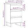 Aparador madera de ingeniería blanco brillante 40x35x70 cm von , Sideboards - Ref: Foro24-831102, Preis: 71,31 €, Rabatt: %
