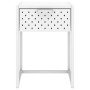 Mesita de noche de acero blanca 38x35x54 cm de , Mesitas de noche - Ref: Foro24-335887, Precio: 71,08 €, Descuento: %