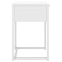 Mesita de noche de acero blanca 38x35x54 cm de , Mesitas de noche - Ref: Foro24-335887, Precio: 71,08 €, Descuento: %