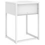 Mesita de noche de acero blanca 38x35x54 cm de , Mesitas de noche - Ref: Foro24-335887, Precio: 71,08 €, Descuento: %