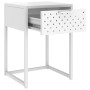 Mesita de noche de acero blanca 38x35x54 cm de , Mesitas de noche - Ref: Foro24-335887, Precio: 71,08 €, Descuento: %